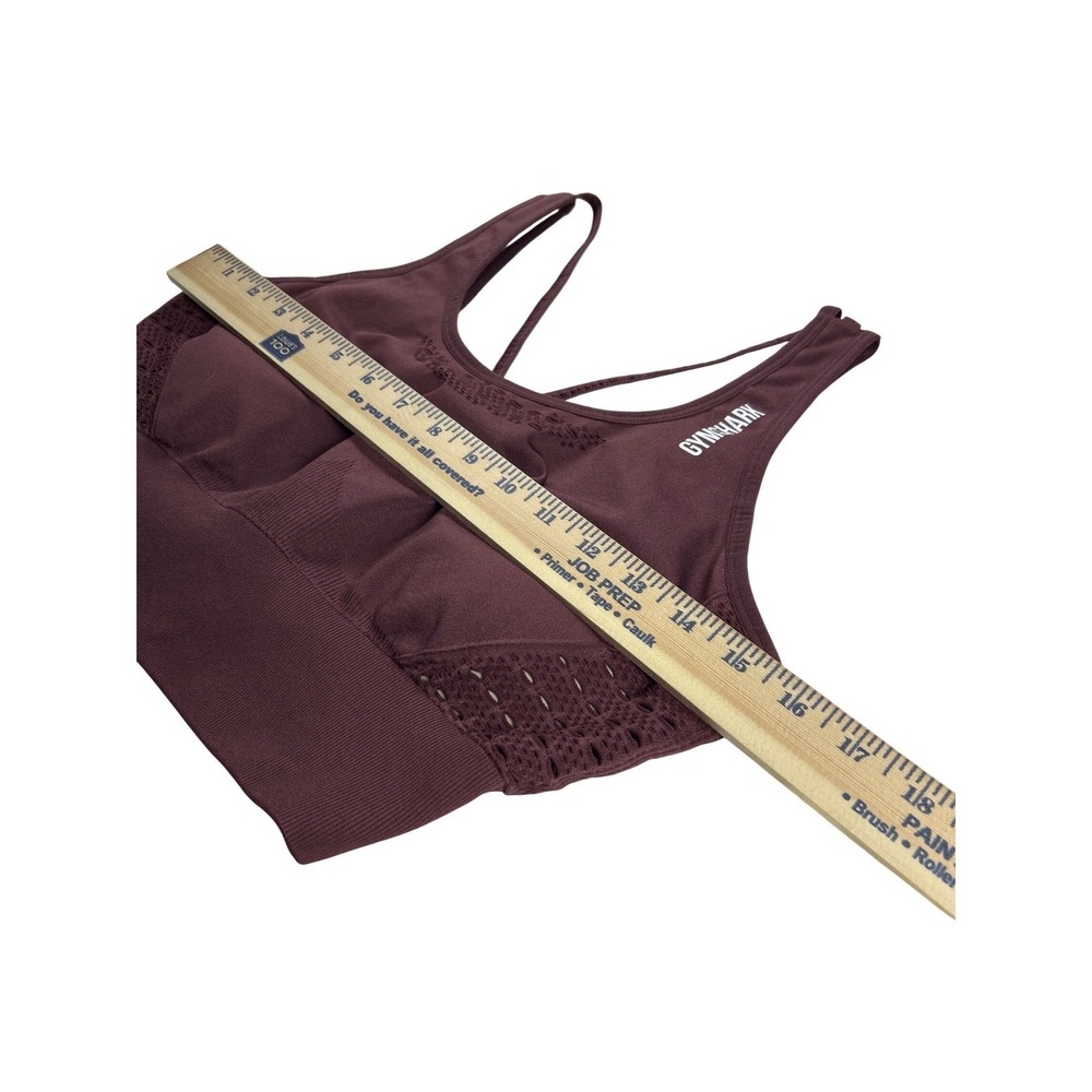 Gymshark Energy+ Seamless Sports Bra Burgundy Purple with padding Size L - Picture 4 of 8